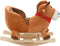 vidaXL Hobbeldier paard met rugleuning 60x32x50 cm pluche bruin