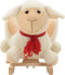 vidaXL Hobbeldier schaap met rugleuning 60x32x50 cm pluche wit