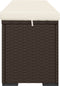 vidaXL - Hocker - met - kussen - 110x30x40 - cm - poly - rattan - bruin