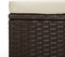 vidaXL - Hocker - met - kussen - 110x30x40 - cm - poly - rattan - bruin