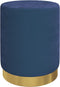 vidaXL - Hocker - met - opbergruimte - rond - fluweel - blauw
