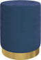 vidaXL - Hocker - met - opbergruimte - rond - fluweel - blauw