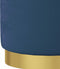 vidaXL - Hocker - met - opbergruimte - rond - fluweel - blauw