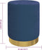 vidaXL - Hocker - met - opbergruimte - rond - fluweel - blauw