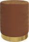 vidaXL - Hocker - met - opbergruimte - rond - fluweel - bruin