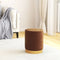 vidaXL - Hocker - met - opbergruimte - rond - fluweel - bruin