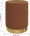 vidaXL - Hocker - met - opbergruimte - rond - fluweel - bruin