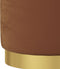 vidaXL - Hocker - met - opbergruimte - rond - fluweel - bruin
