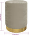 vidaXL - Hocker - met - opbergruimte - rond - fluweel - donkergrijs