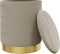 vidaXL - Hocker - met - opbergruimte - rond - fluweel - donkergrijs
