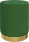 vidaXL - Hocker - met - opbergruimte - rond - fluweel - groen