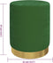 vidaXL - Hocker - met - opbergruimte - rond - fluweel - groen