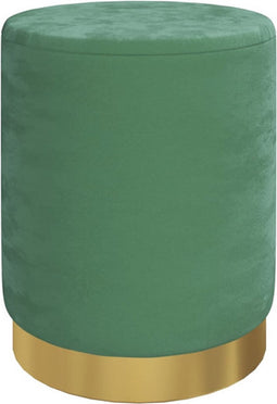 vidaXL - Hocker - met - opbergruimte - rond - fluweel - lichtblauw