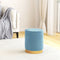 vidaXL - Hocker - met - opbergruimte - rond - fluweel - lichtblauw