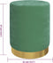 vidaXL - Hocker - met - opbergruimte - rond - fluweel - lichtblauw