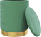 vidaXL - Hocker - met - opbergruimte - rond - fluweel - lichtblauw