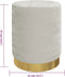 vidaXL - Hocker - met - opbergruimte - rond - fluweel - lichtgrijs