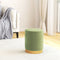 vidaXL - Hocker - met - opbergruimte - rond - fluweel - mosterdgroen