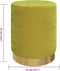 vidaXL - Hocker - met - opbergruimte - rond - fluweel - mosterdgroen