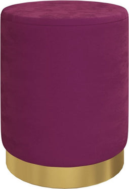 vidaXL - Hocker - met - opbergruimte - rond - fluweel - paars