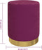vidaXL - Hocker - met - opbergruimte - rond - fluweel - paars