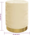 vidaXL - Hocker - met - opbergruimte - rond - fluweel - abrikooskleurig