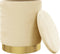 vidaXL - Hocker - met - opbergruimte - rond - fluweel - abrikooskleurig