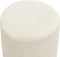 vidaXL - Hocker - rond - fleece - wit