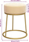vidaXL - Hocker - rond - fluweel - abrikooskleurig