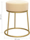 vidaXL - Hocker - rond - fluweel - abrikooskleurig