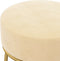 vidaXL - Hocker - rond - fluweel - abrikooskleurig