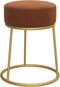 vidaXL - Hocker - rond - fluweel - bruin