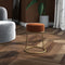 vidaXL - Hocker - rond - fluweel - bruin