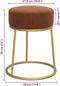 vidaXL - Hocker - rond - fluweel - bruin