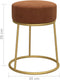 vidaXL - Hocker - rond - fluweel - bruin