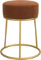 vidaXL - Hocker - rond - fluweel - bruin
