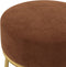 vidaXL - Hocker - rond - fluweel - bruin