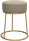 vidaXL - Hocker - rond - fluweel - donkergrijs