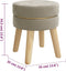 vidaXL - Hocker - rond - fluweel - donkergrijs