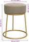 vidaXL - Hocker - rond - fluweel - donkergrijs