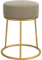 vidaXL - Hocker - rond - fluweel - donkergrijs