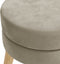 vidaXL - Hocker - rond - fluweel - donkergrijs