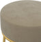 vidaXL - Hocker - rond - fluweel - donkergrijs