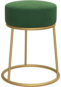 vidaXL - Hocker - rond - fluweel - groen