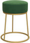 vidaXL - Hocker - rond - fluweel - groen