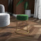 vidaXL - Hocker - rond - fluweel - groen