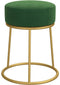 vidaXL - Hocker - rond - fluweel - groen