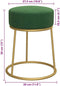 vidaXL - Hocker - rond - fluweel - groen