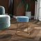 vidaXL - Hocker - rond - fluweel - lichtblauw