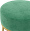 vidaXL - Hocker - rond - fluweel - lichtblauw